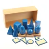 SE010 Montessori Math Geometric Solids Wood Beach Practice and Senses Learning Education Montessori IQ Educational Equipment