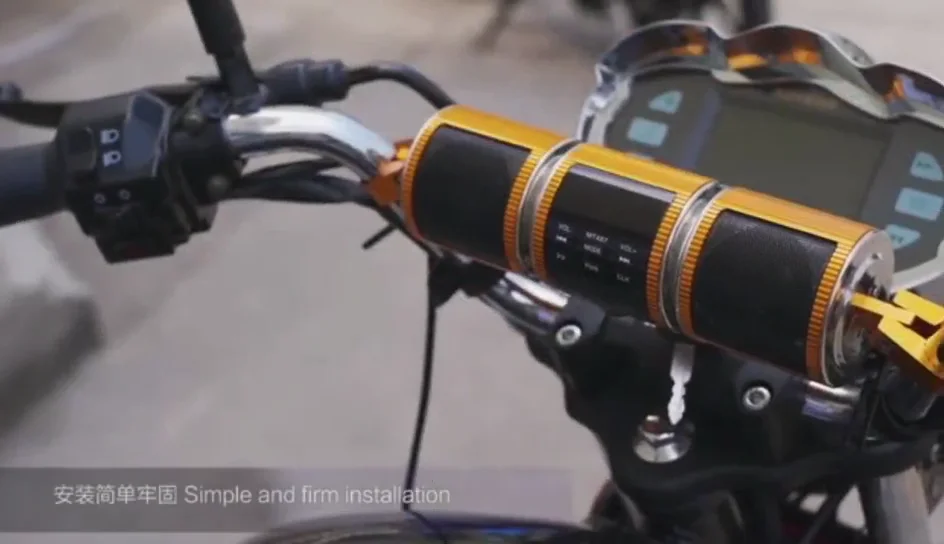 Aoveise Mt487 New Trendy Bt Subwoofer Speaker Motorcycle Mp3 Audio