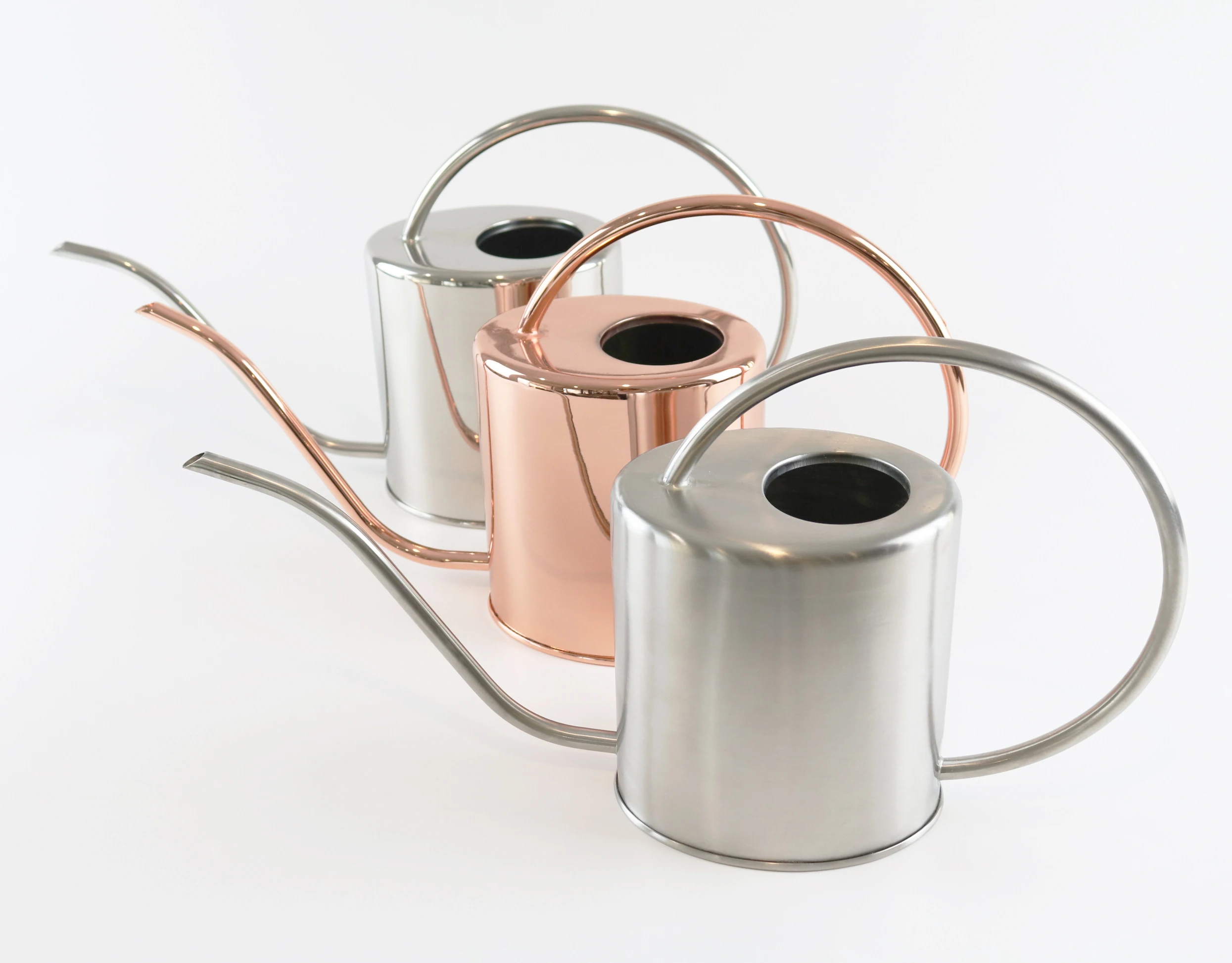 1l /1.5l Cylinder Shape Round Top Metal Stainless Steel Garden Flower