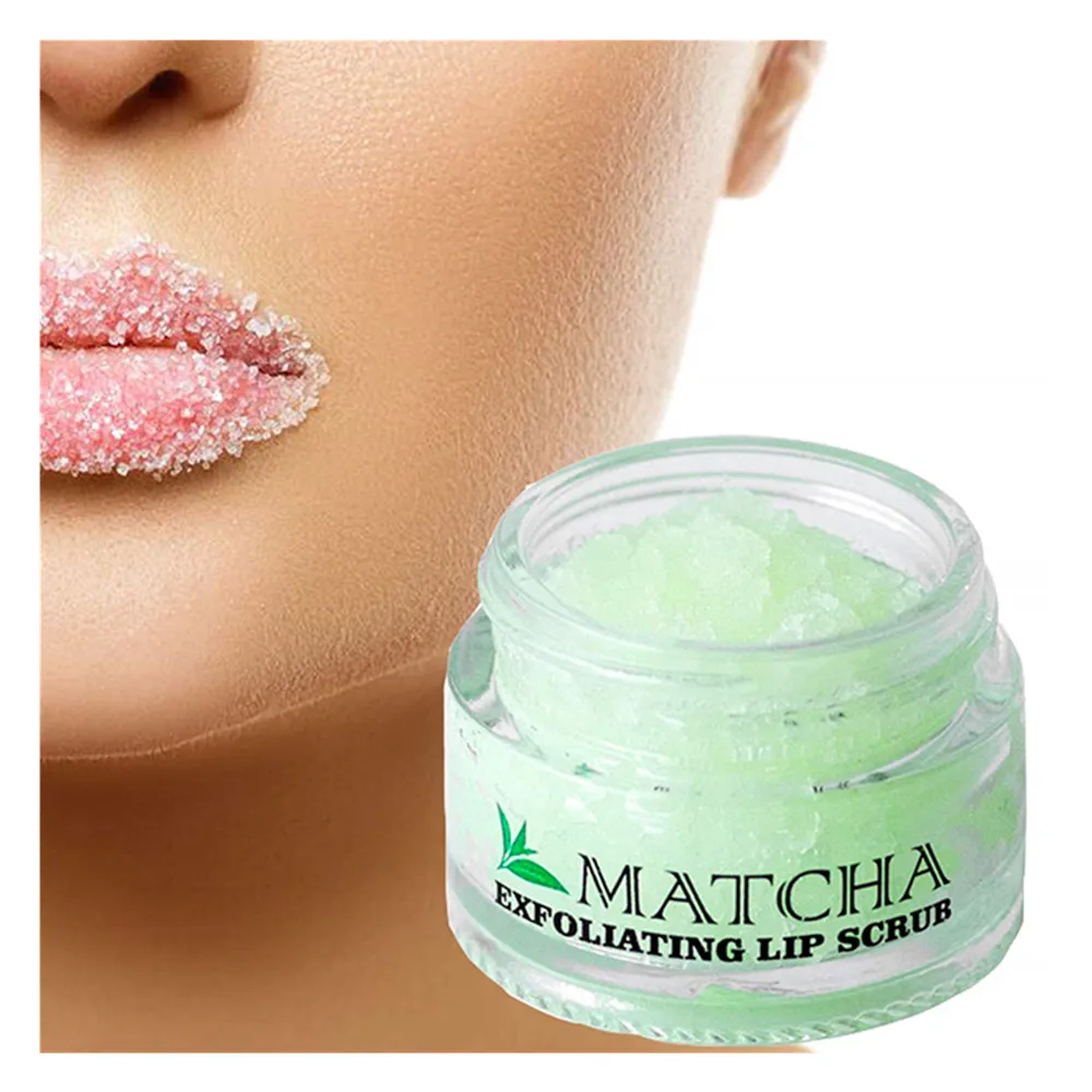 Wholesale Best Lip Care Exfoliating Green Tea Matcha Sugar Lip Scrub