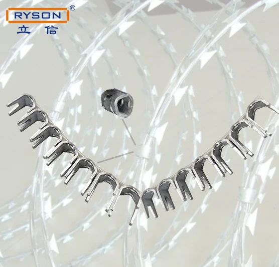 Hot Sale Pneumatic Razor Wire Clinch Clips - Buy Pneumatic Gabion Wall ...