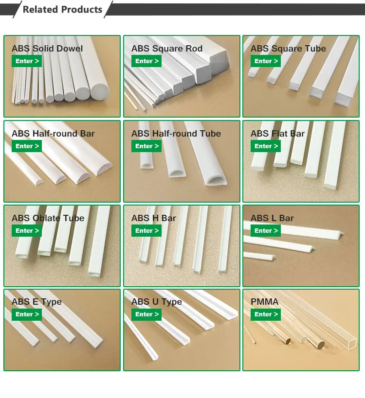 1MM 2MM 3MM 4MM 5MM 6MM Solid/Hollow Thin Clear Flexible Round Bar Abs