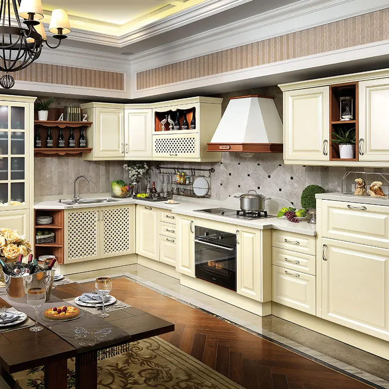 American Shaker Style Cream Color Solid Wood Kitchen Cabinet Buy