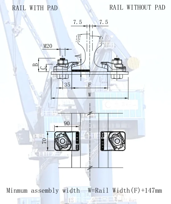 Gsr Bolted Fixing B120/15/35 Crane Rail Clip Buy Gsr B12015
