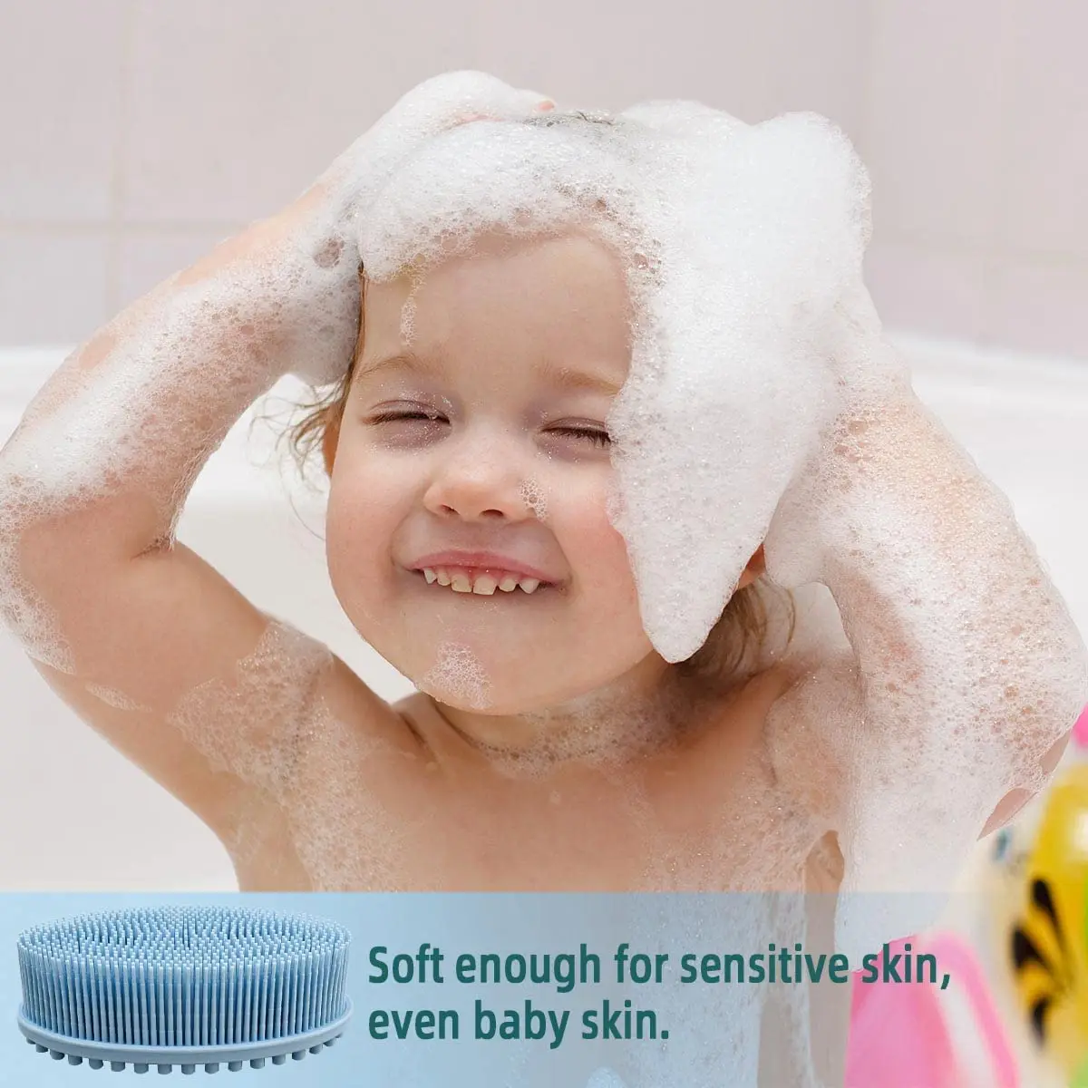 Double Sided Head Scrubber Bath Massager Easy To Clean Silicone Body