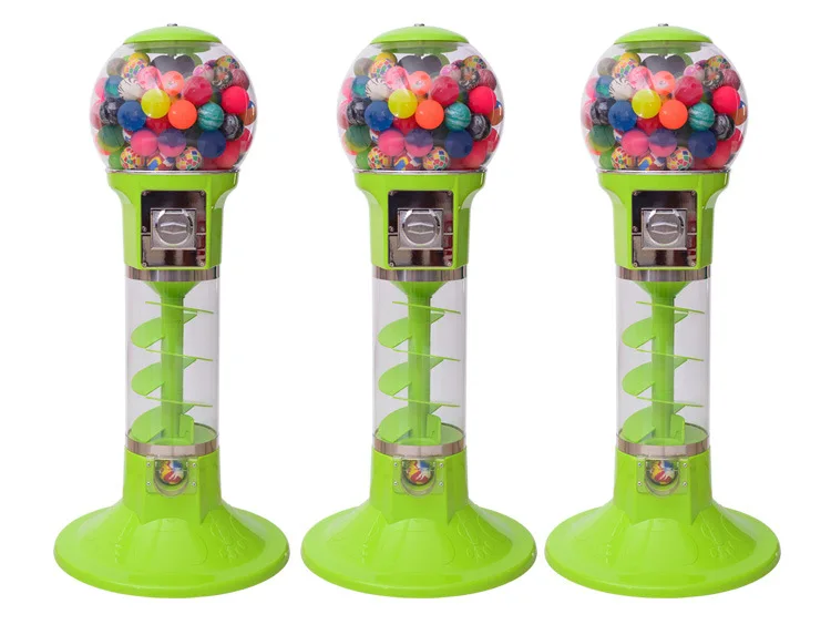 One Yuan Mechanical Coin-Operated Spiral Bouncy Ball Machine Source Manufacturer's  Machine with SDK Function