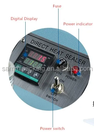 Factory Direct sales  aluminum body foot pedal  direct heat inpulse sealing machine