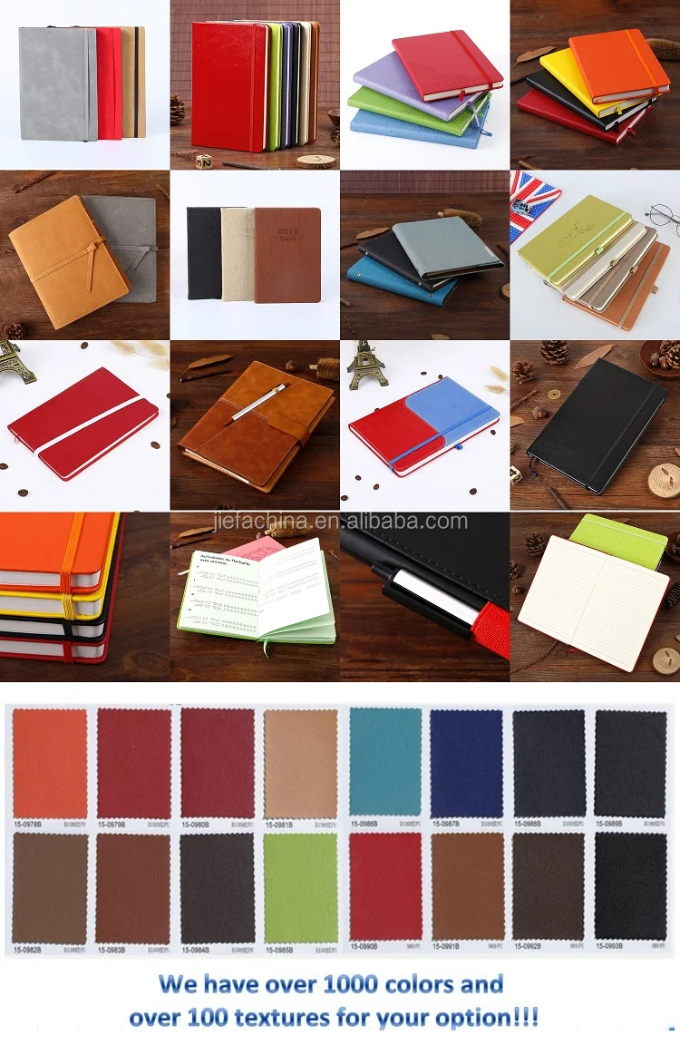 Promotional A5 Note Book Custom Printed Hardcover Planner Dotted Kraft Paper Diary Soft Cover