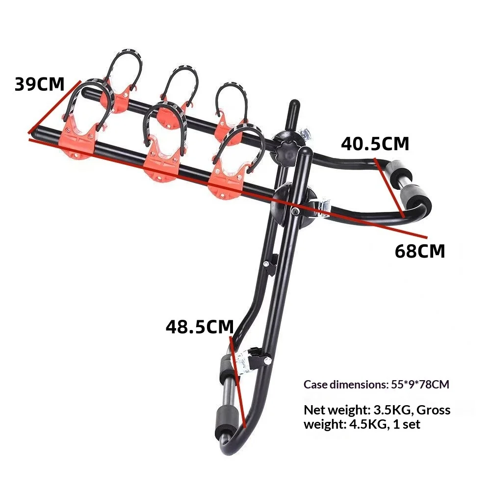Bike Trunk Rack Car Rear Bicycle Luggage Rack Outdoor Suspension Back ...