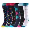Amazon Hot Sale Football Basketball Colored Socks Medical Knee High Running Cycling Sport Compression Socks