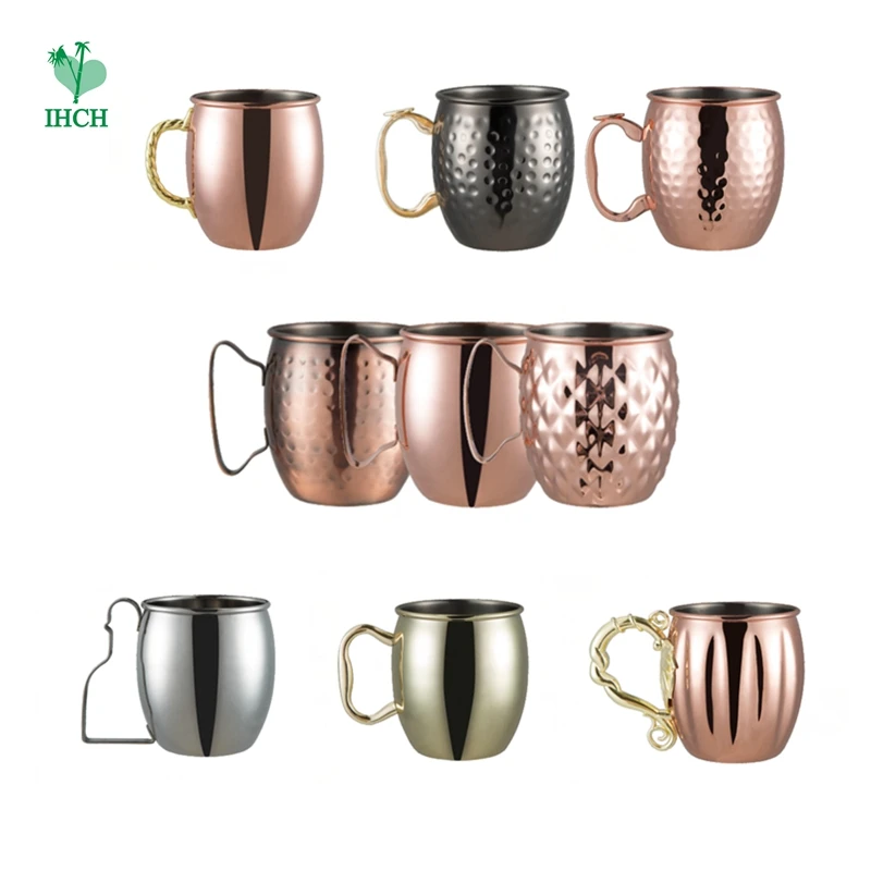 Moscow Mule Copper Mugs Set Of 4 Pure Solid Copper Mugs 16oz Mug
