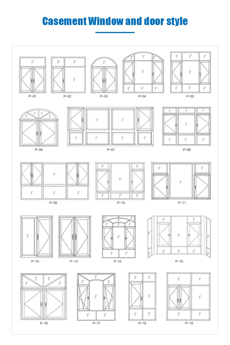 New design soundproof awning prefabricated aluminum window and doors
