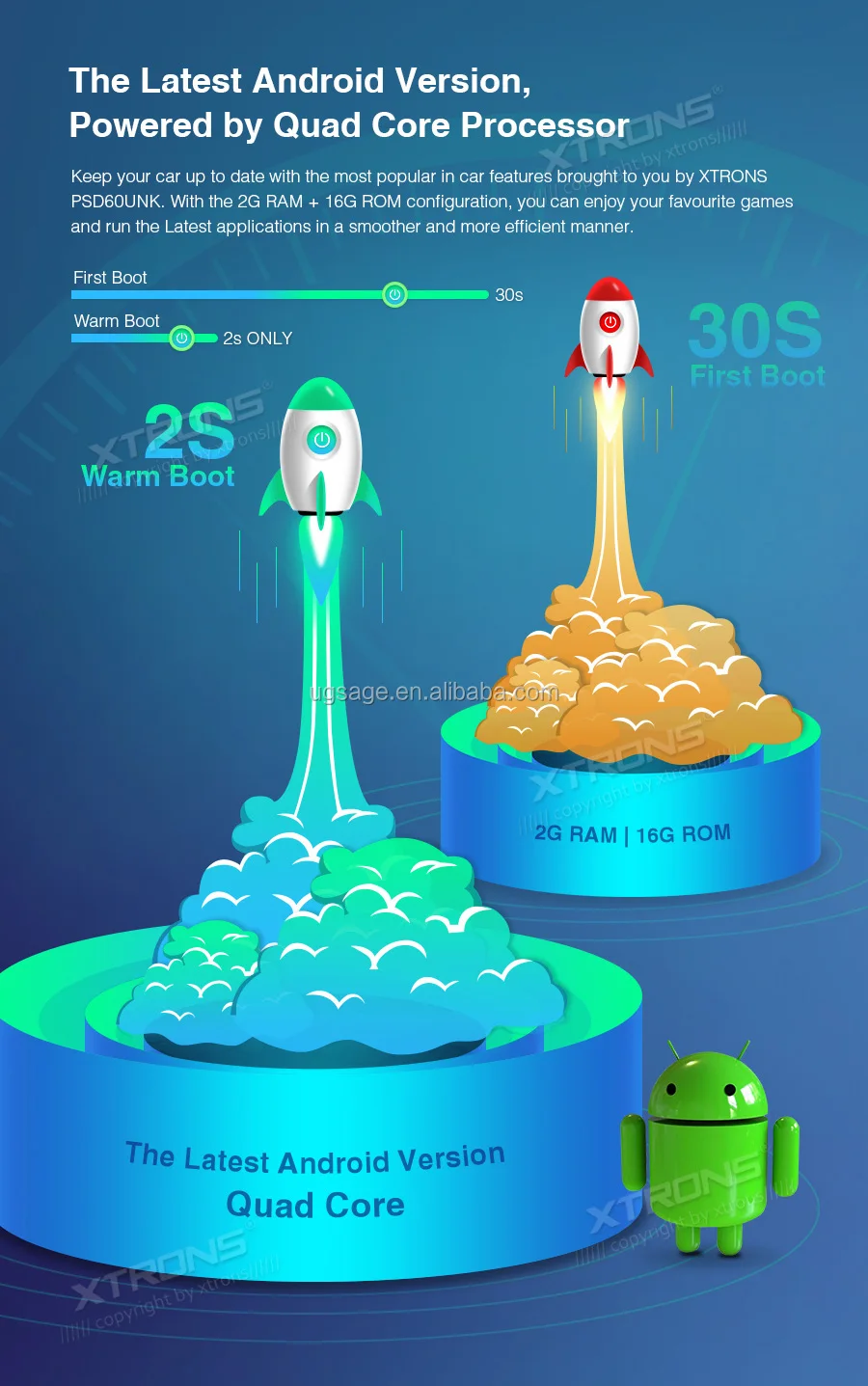 Xtrons 6.2" 2din Android Car Stereo For Kia Optima/picanto/morning/rio