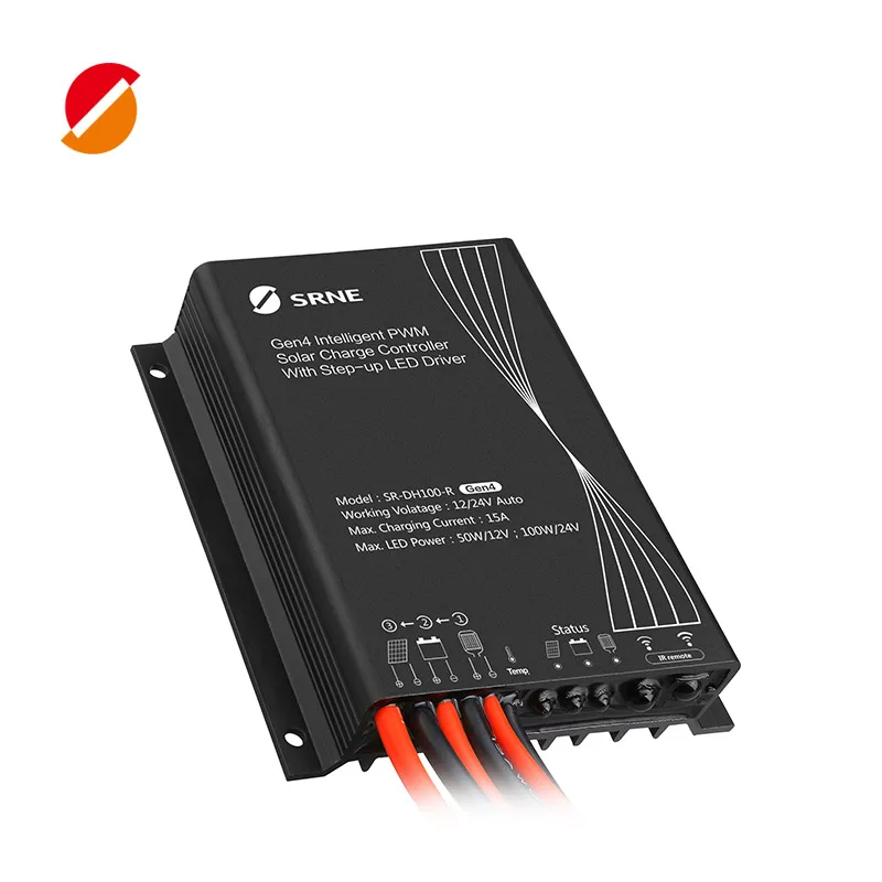 SRNE DH100 Solar Charge Controller - 15A PWM for 50W/100W Solar Panels ...