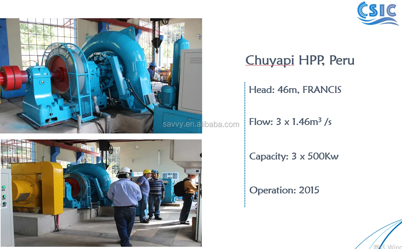 Small Hydroelectric Generator And Hydro Turbine For Hydro Power Plant