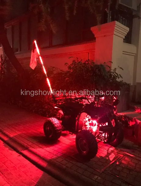 12V 3ft 5050RGB LED Whip Light Flagpole Lamp with Flag  for Jeeep ATV UTV Motorcycle
