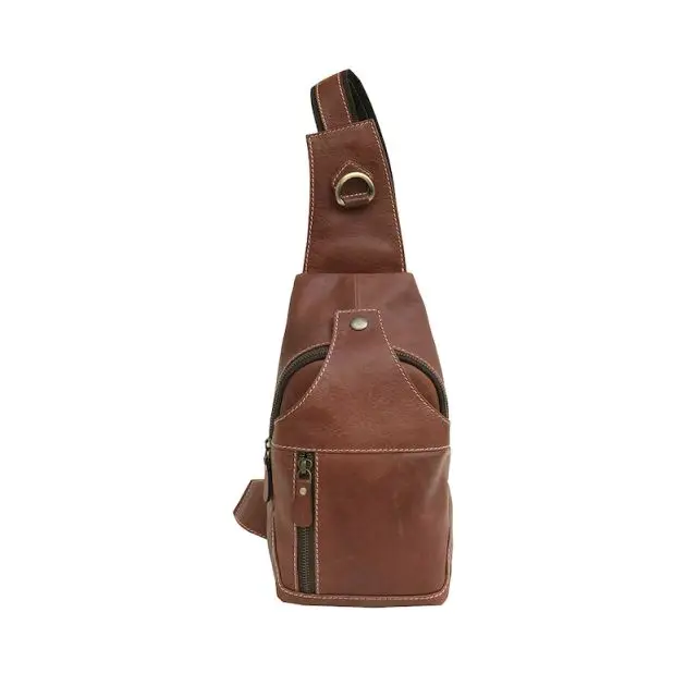 leather small sling bag
