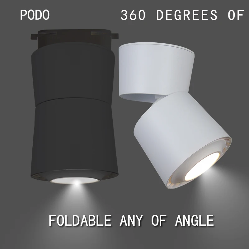 Folding type spotlights led mounted spotlights mounted down lights track lights cob ceiling down lights ceiling Northern Europe