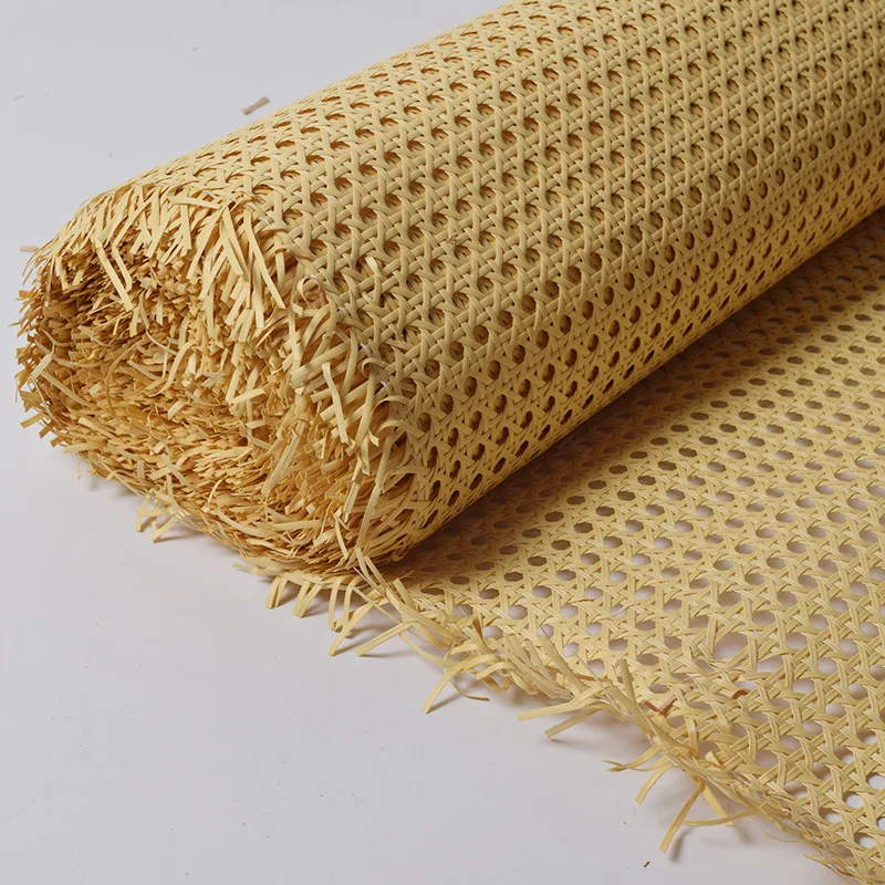 Pe Mesh Rattan Cane Webbing Roll Natural For Wall Chair Decor Rattan ...