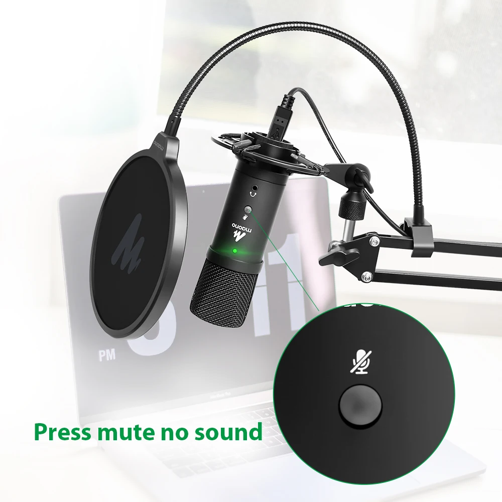 MAONO Professional Microphone Braodcast Usb Connection usb Studio Microphone