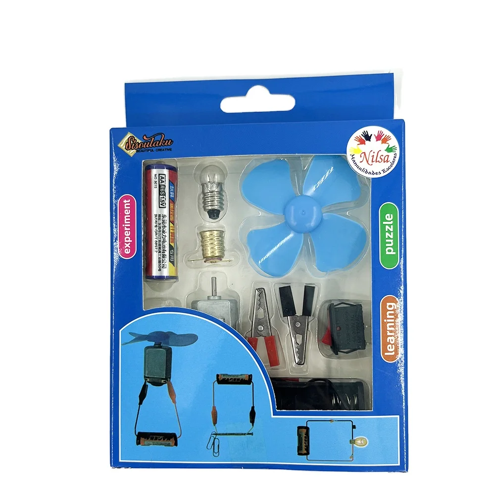 Kids Electric Circuit DIY Physics Experiment Kit School Science Light ...