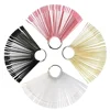 Yimart 50 Tips Fan Shaped Nail Color Chart False Nail Tips for Gel Polish Display