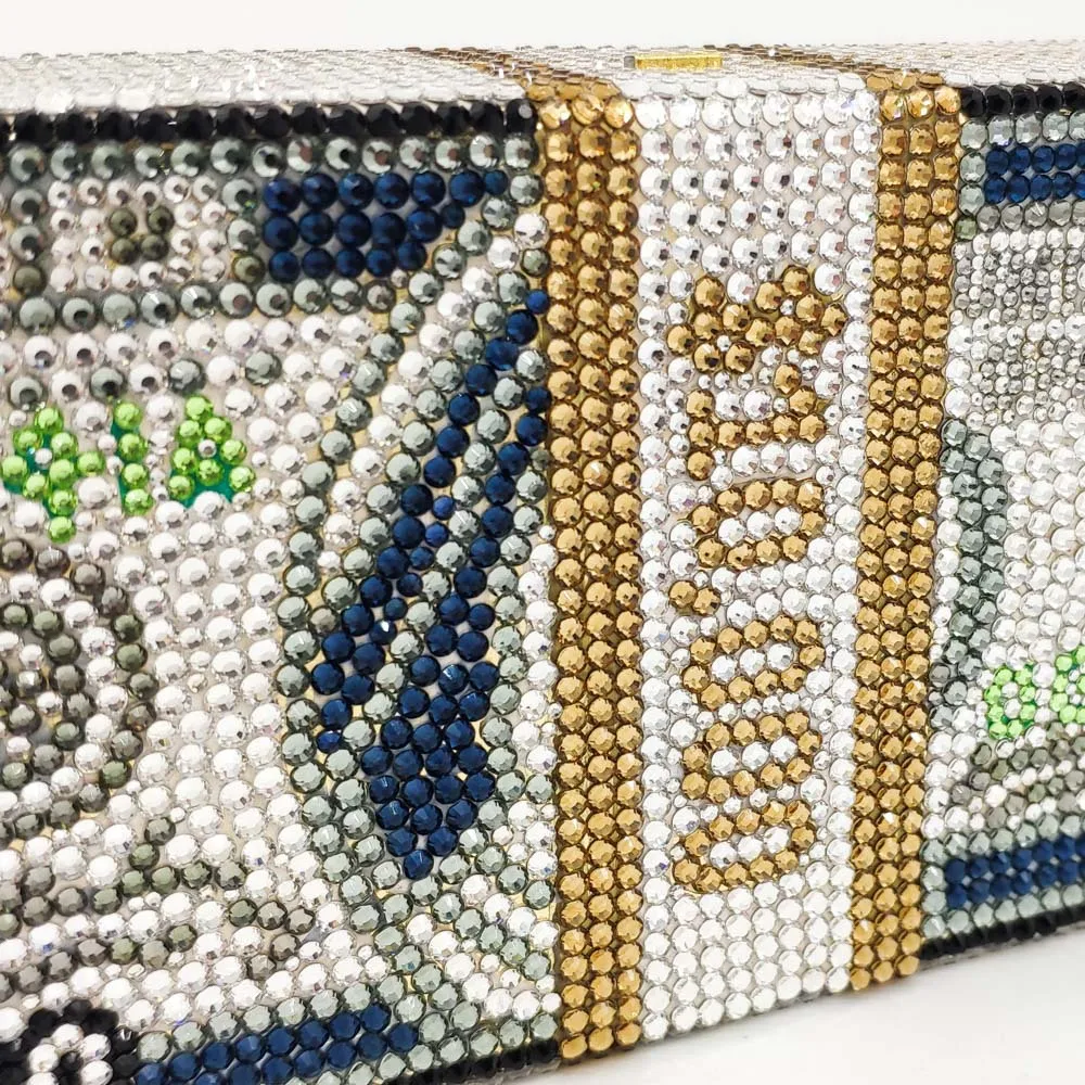 diamond money clutch purse