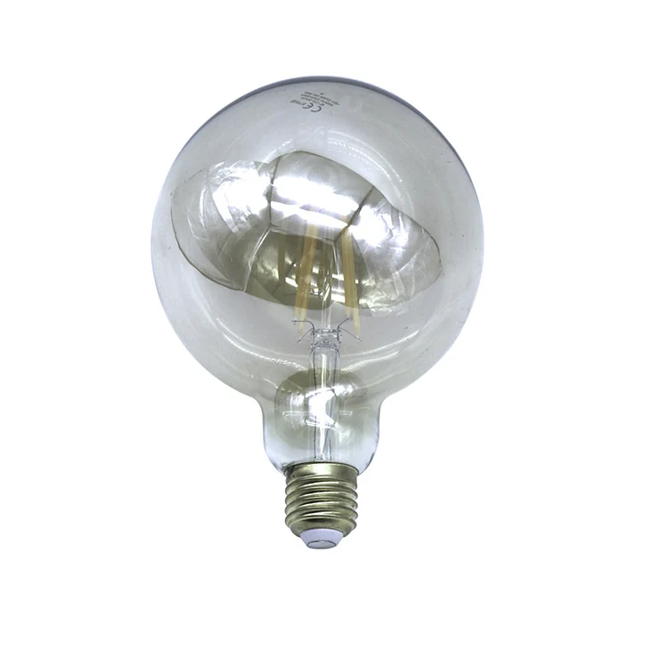 Factory hot sale cheap G125 8W silver led filament bulb light