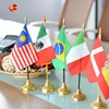 most popular different country table flag plastic pole table flag singapore table flags