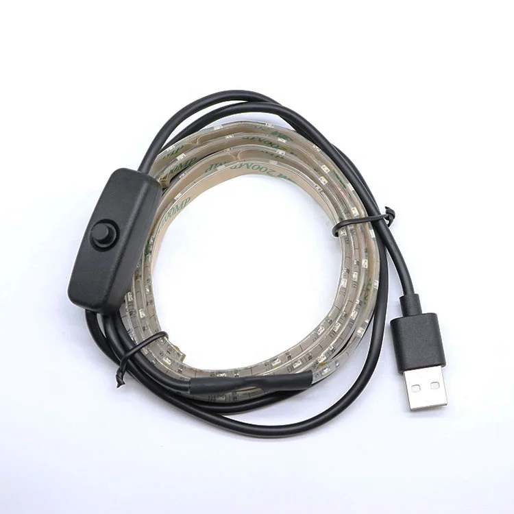 1.5M 8W SMD5630 Portable USB 60LEDs Rigid Strip Hard Bar Light with Cable On/Off Switch DC5V