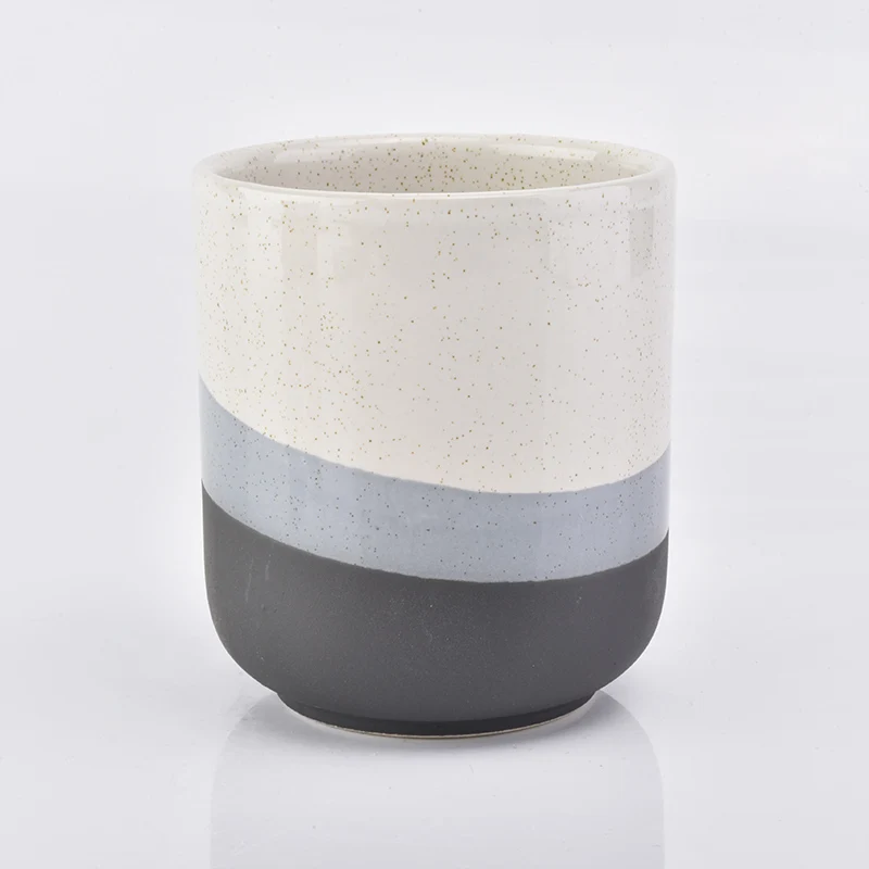 10oz Three Color Ceramic Candle Jars Wholesale