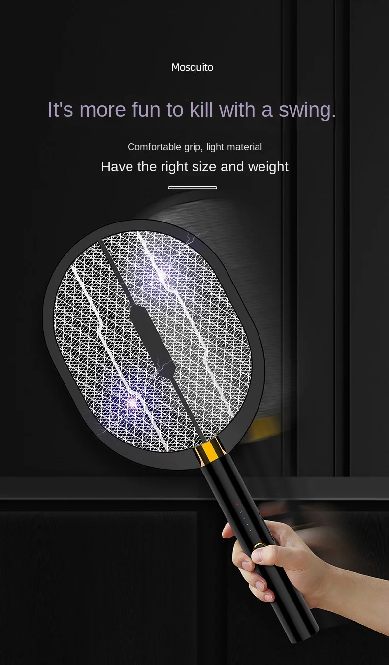 Two-in-One Electric Mosquito Swatter with Photocatalyst Killer New USB Home Mosquito Trap and Charging Lamp