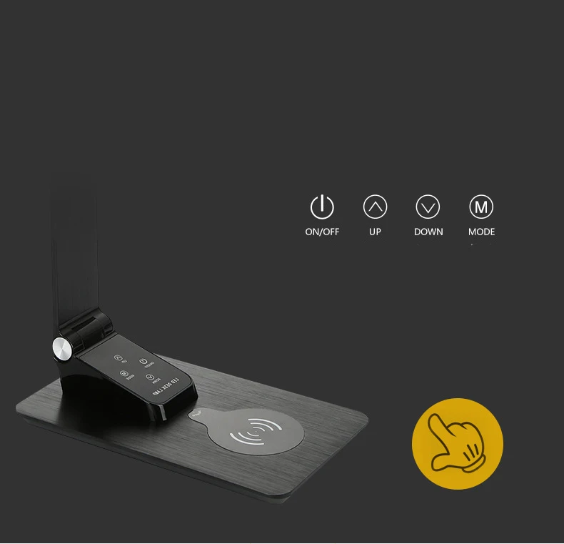 led lamp with wireless charging