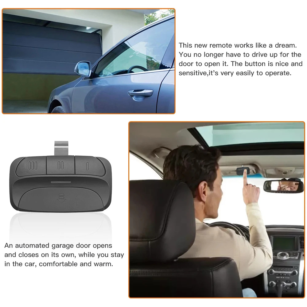 Garage Door Remote Control Yellow & Purple Learn Button Compatible With