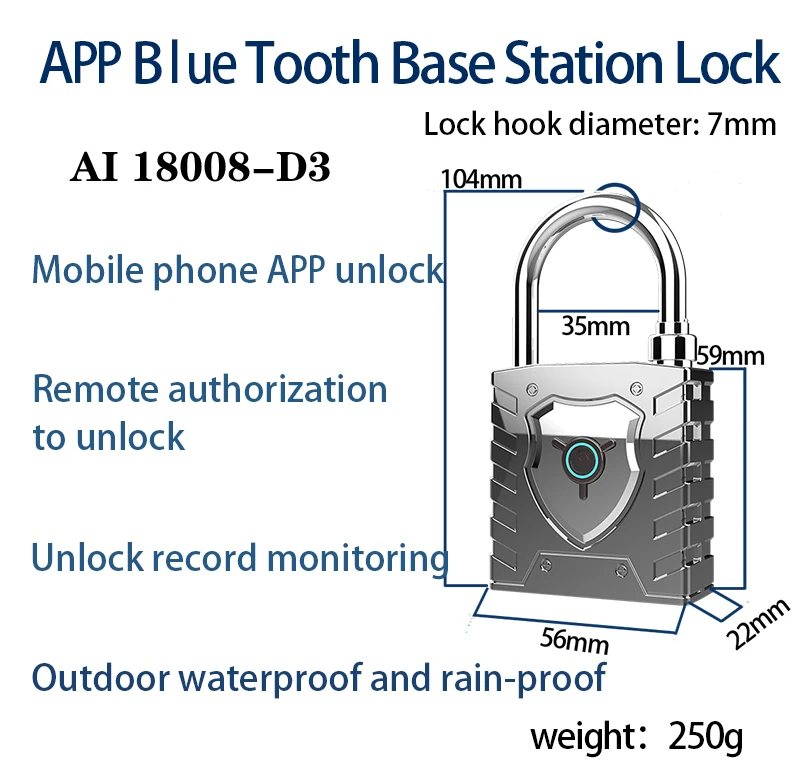 Best Quality Smart Padlocks, Application Smart Locks,fingerprint padlock bluetooth smart