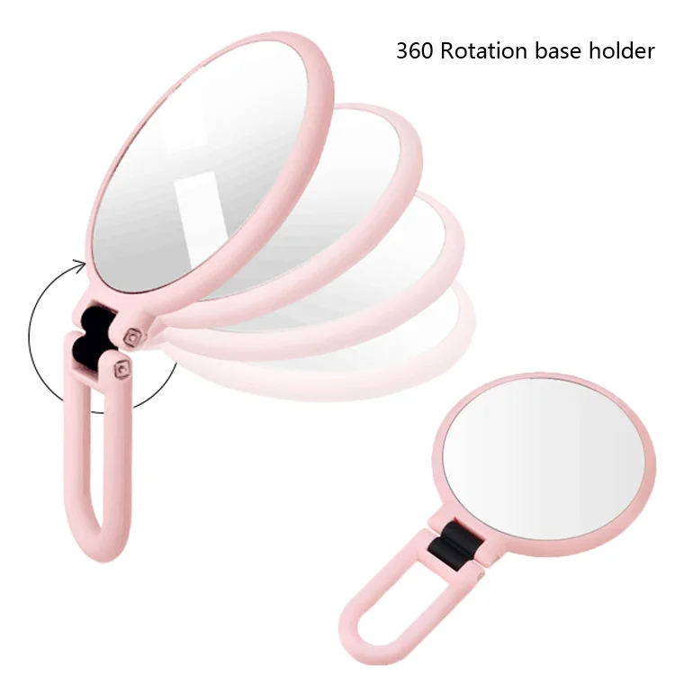 1x 5x Magnifying Hand Held Mirror Double Side Folding Hand Mirror For ...