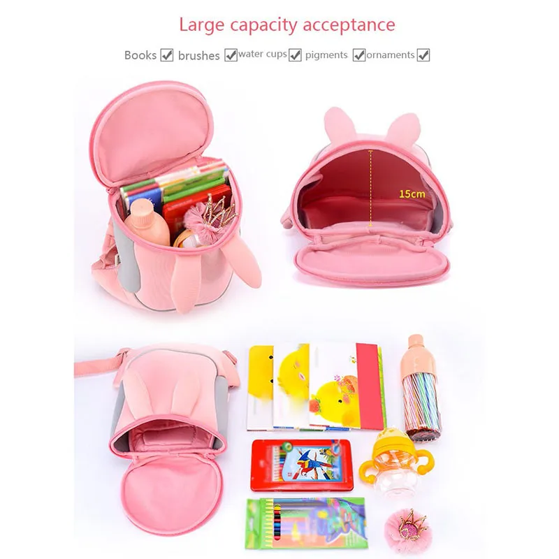 mochilas Korean Style Mini Kindergarten School Backpack for Girls Panda Kids Cute Fashion Book bag PU Leather Backpack