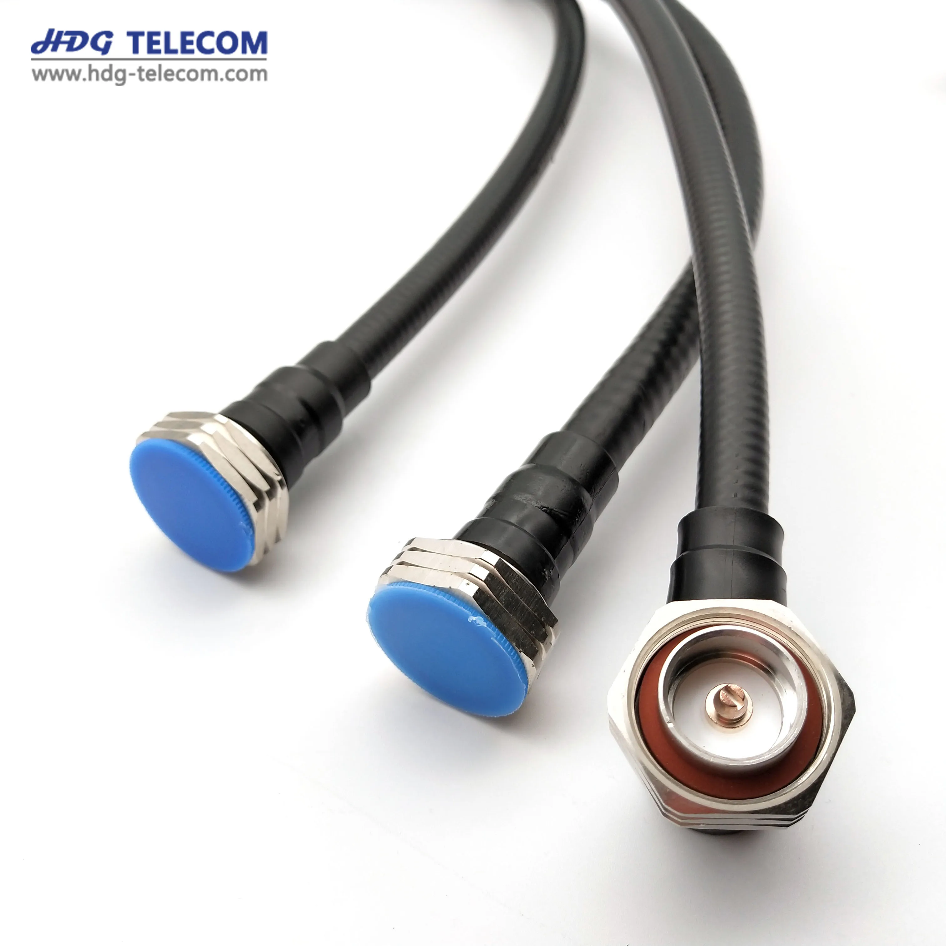 1/2 Feeder Rf Coaxial Jumper Cable With 7/16 Din Male Right Angle