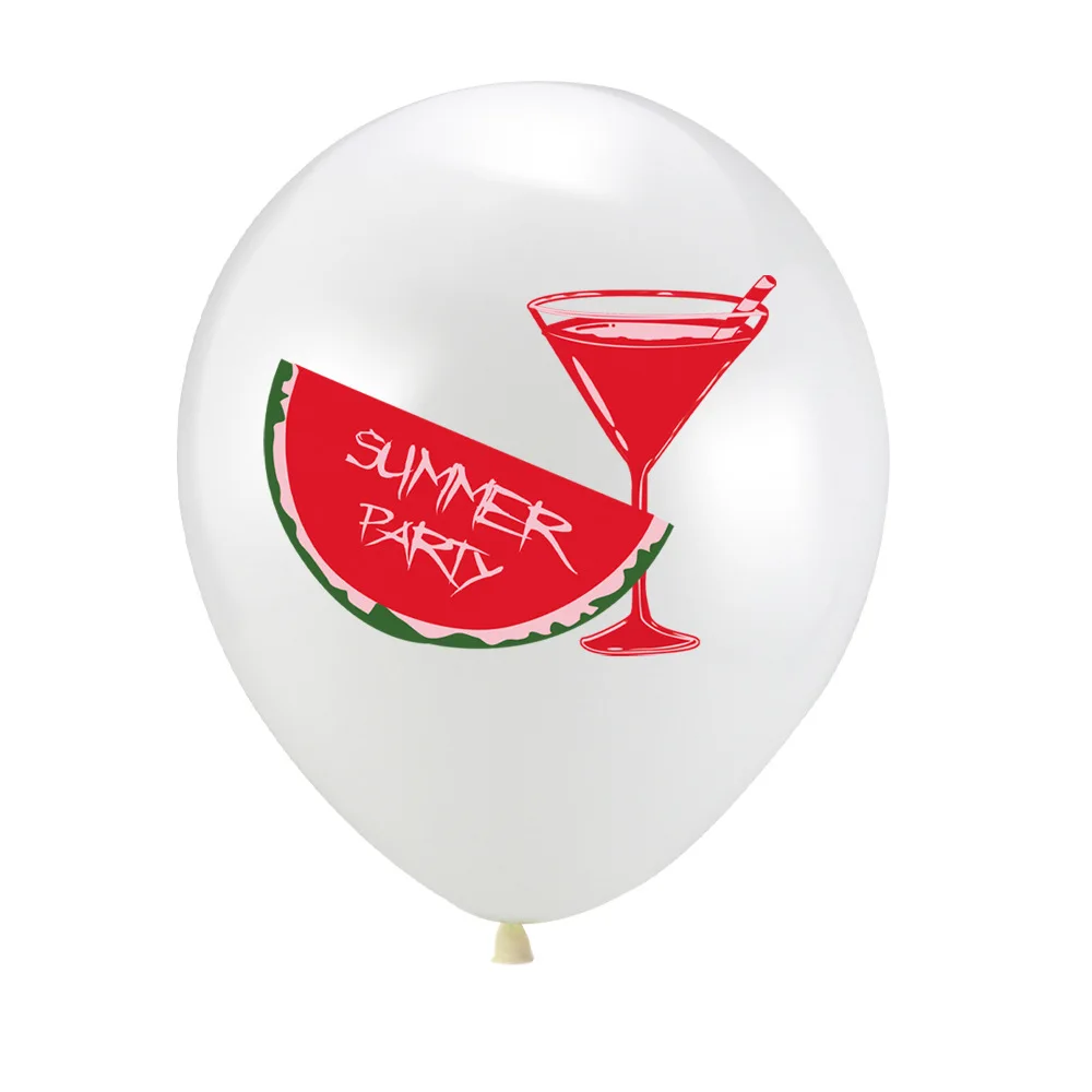 夏季箔信气球西瓜乳胶纸屑气球派对套装