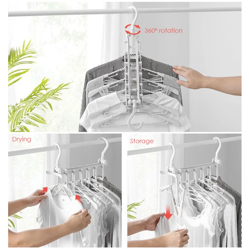 Multifunction Collapsible Clothes Hanger Nonslip Clothes Suit Dress