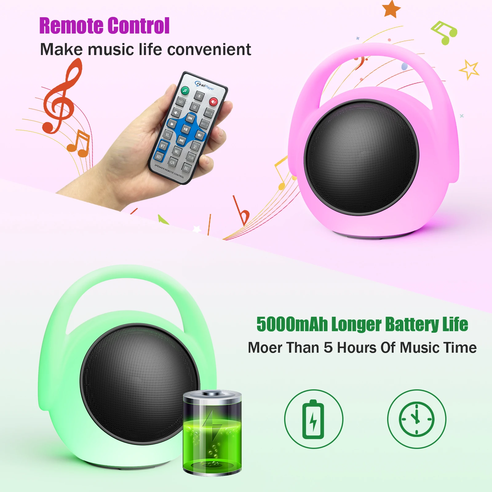 PL-001 Wireless Bluetooth Smart Speaker Night Light TF Card Support Wireless Handfree Speaker - ANKUX.COM