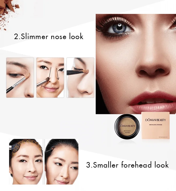 Domani Beauty 2020 Natural Color Cosmetic Waterproof Vegan Pressed Face Private Label Contour Setting Bronzer Powders Powder