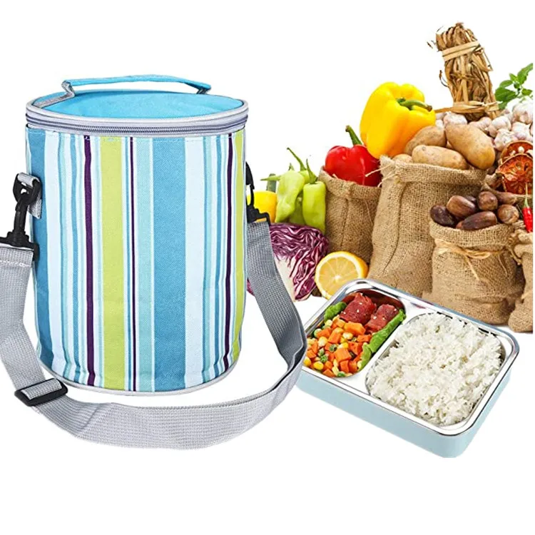Wholesale Oem Thermal Round Printing Insulated Lunch Bag For Picnic