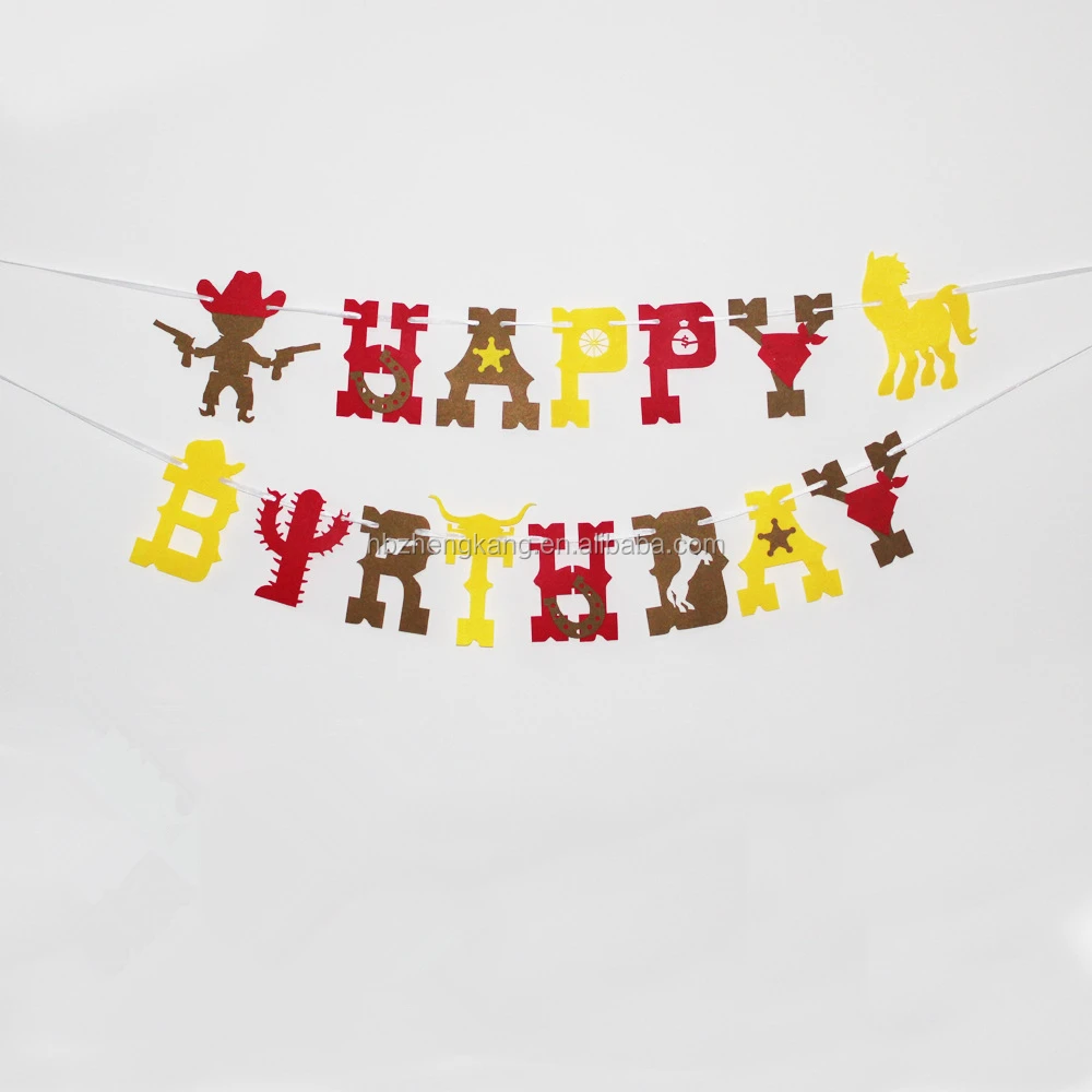 West Cowboy Joyeux Anniversaire Banniere Bottes Chevaux Fers A Cheval Guirlande De Decoration De Fete Enfants Anniversaire Faveur Fournitures Buy Fete D Anniversaire Decorations Enfants Fete D Anniversaire Banniere Joyeux Anniversaire Lettre Banniere