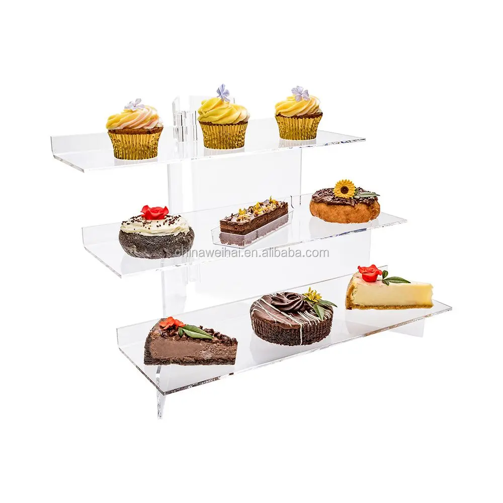 Clear Tek Acrylic Food Display 3 Tier Buffet Stand 15.8 X 17.7 Inch 1