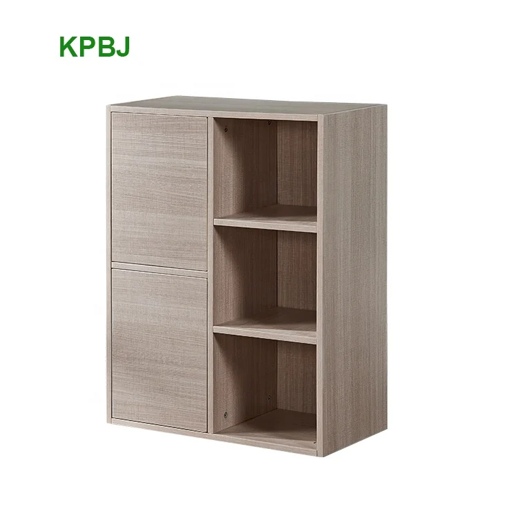 
Customize Modern Wooden MDF 3 Tier Melamine Bookshelf With Doors 