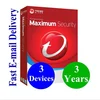 Software Hardware Antivirus Digital Key Trend Micro 2019 Maximum Security 3 Year 3 PC antivirus internet security