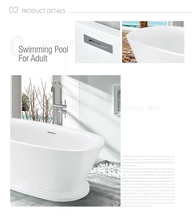 Kamali SP1890A cupc sex sitting oval bathtub mobile prices surrounds thailand small jetted soaking hot shell sale tub