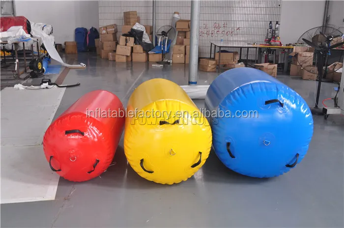 custom size Inflatable air mat air barrel inflatable air roll for gymnastics