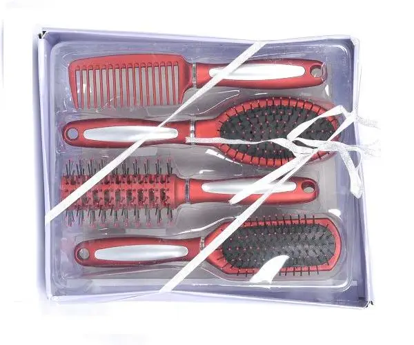 Professional Japanese Hair Brush With Mirror Set Nylon Bristle Hair